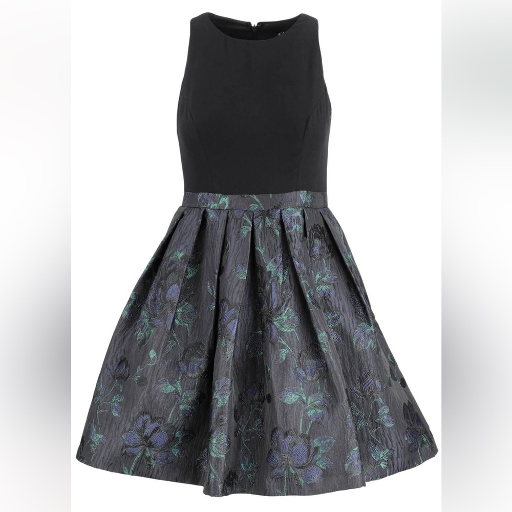 Aidan Mattox Blue Tiered Bustier Cocktail Dress - Picture 3 of 11